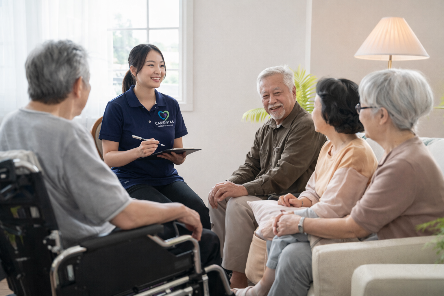 CareVitas caregiver providing personal care at home