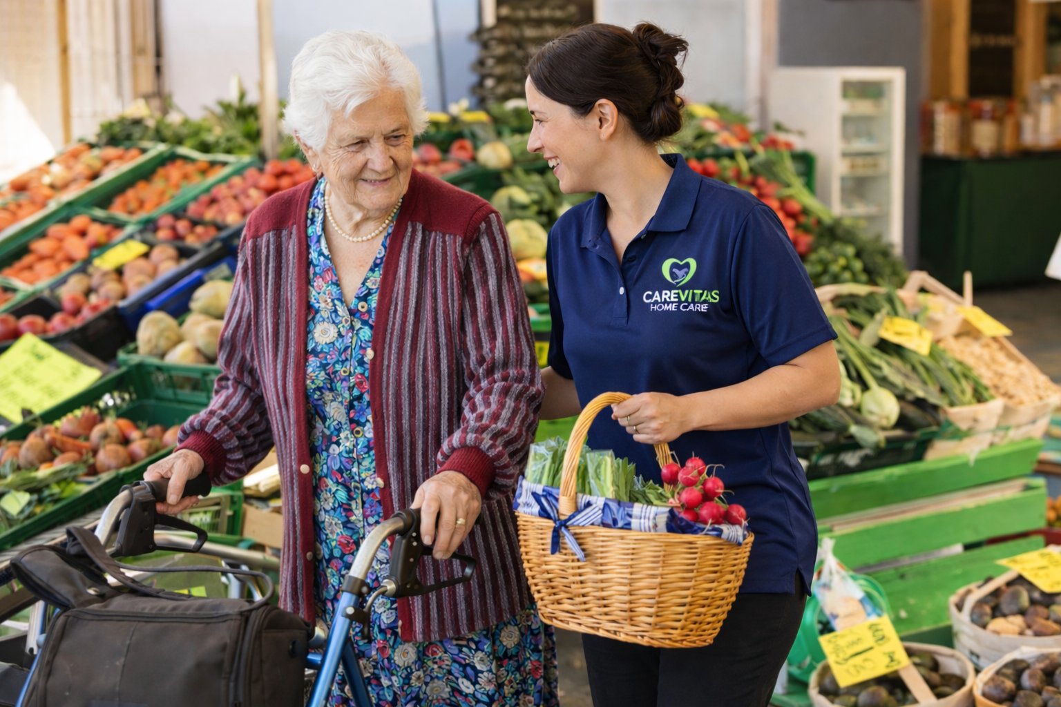 CareVitas caregiver providing personal care at home