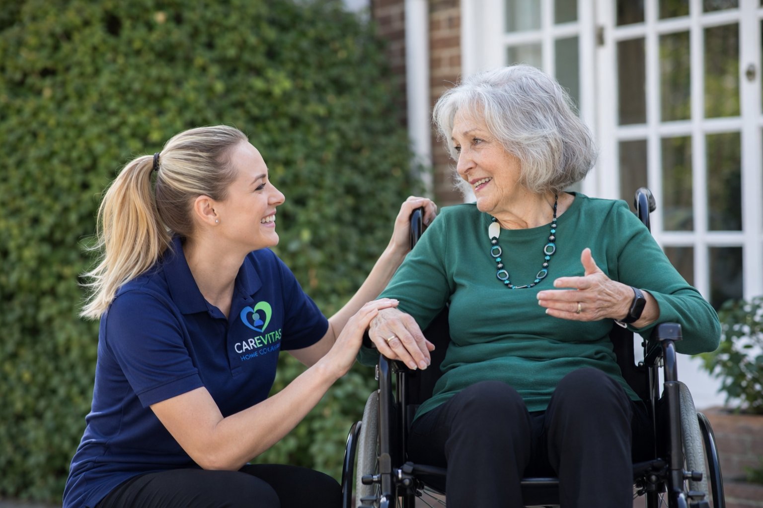 CareVitas caregiver providing personal care at home