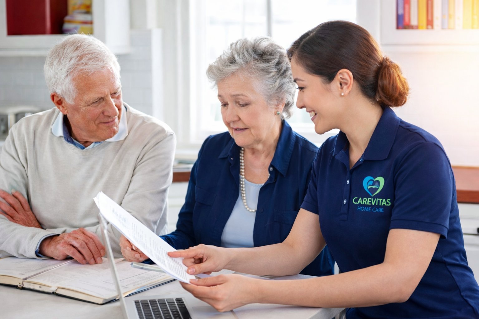 CareVitas caregiver providing personal care at home