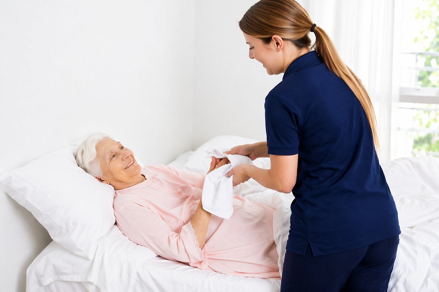 CareVitas caregiver providing personal care at home