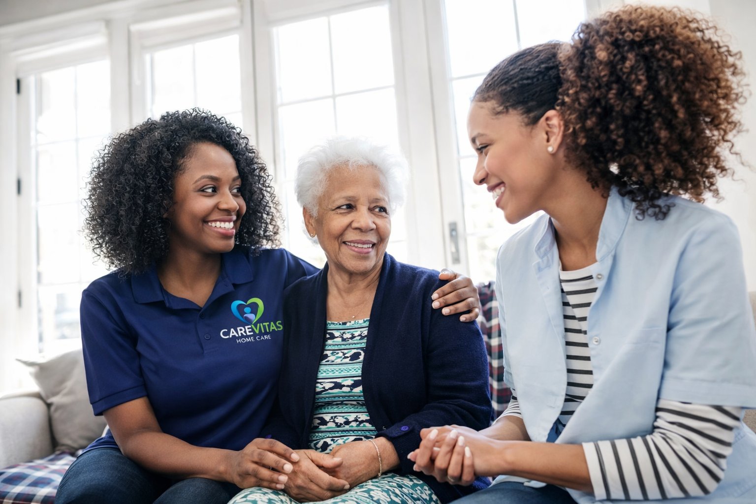 CareVitas caregiver providing personal care at home