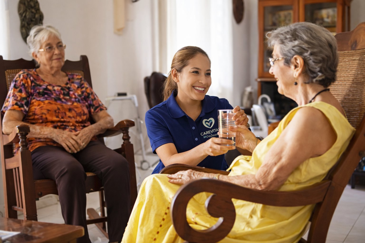 CareVitas caregiver providing personal care at home